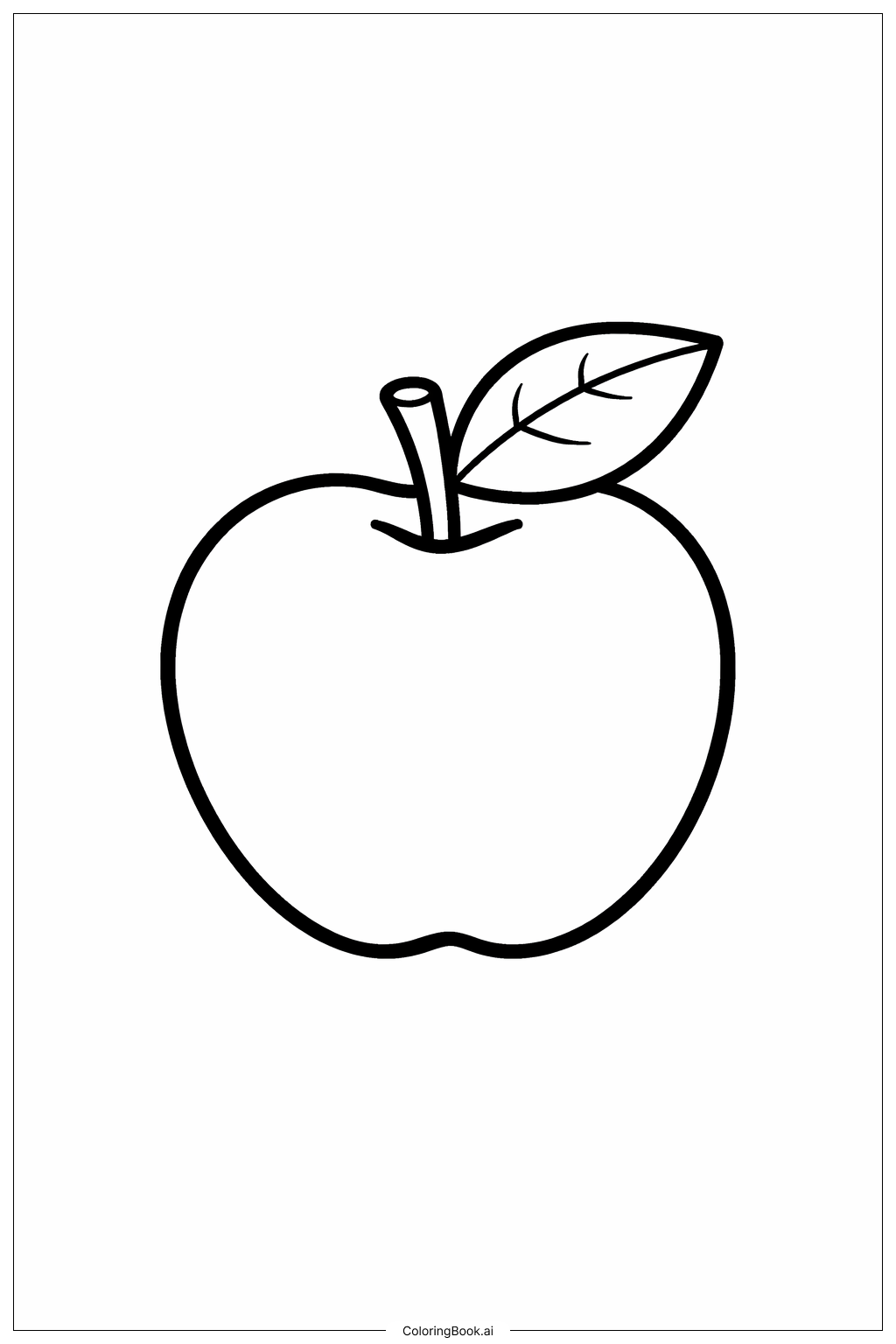 苹果图案填色页 