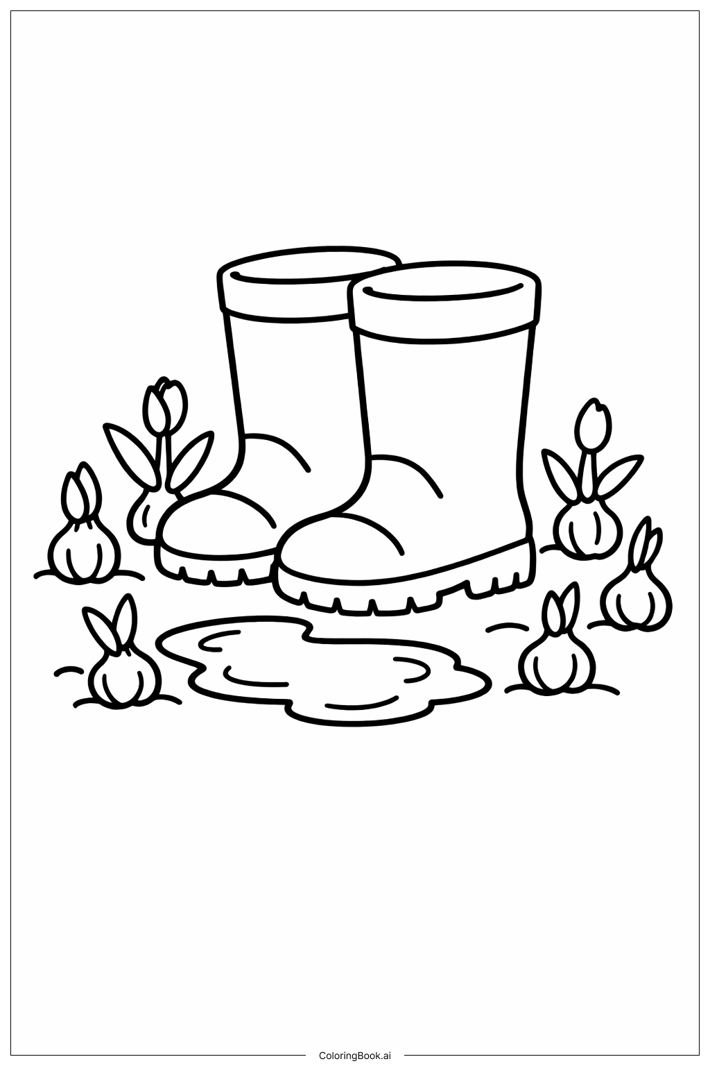 Botas de Jardim 'Chuva de Abril Traz Flores em Maio'