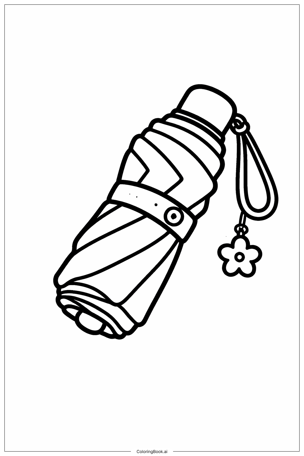  Página para colorir de Guarda-chuva de Bolso Chuva de Abril Traz Flores de Maio 