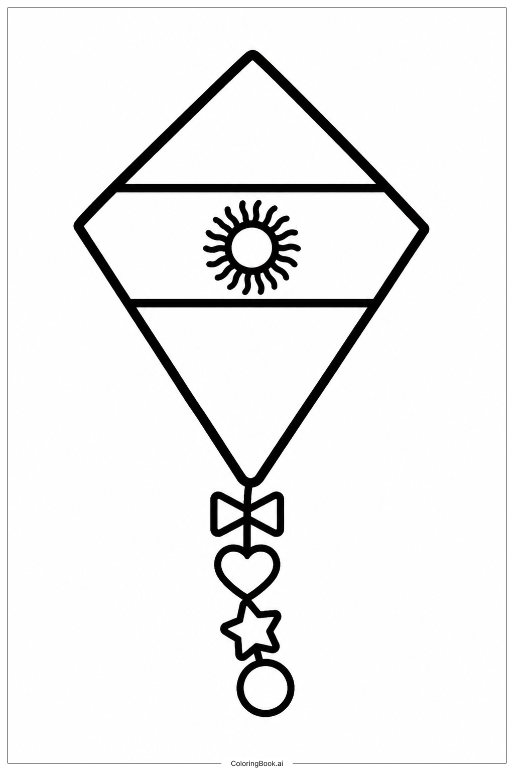 Page de coloriage Cerf-volant au drapeau argentin