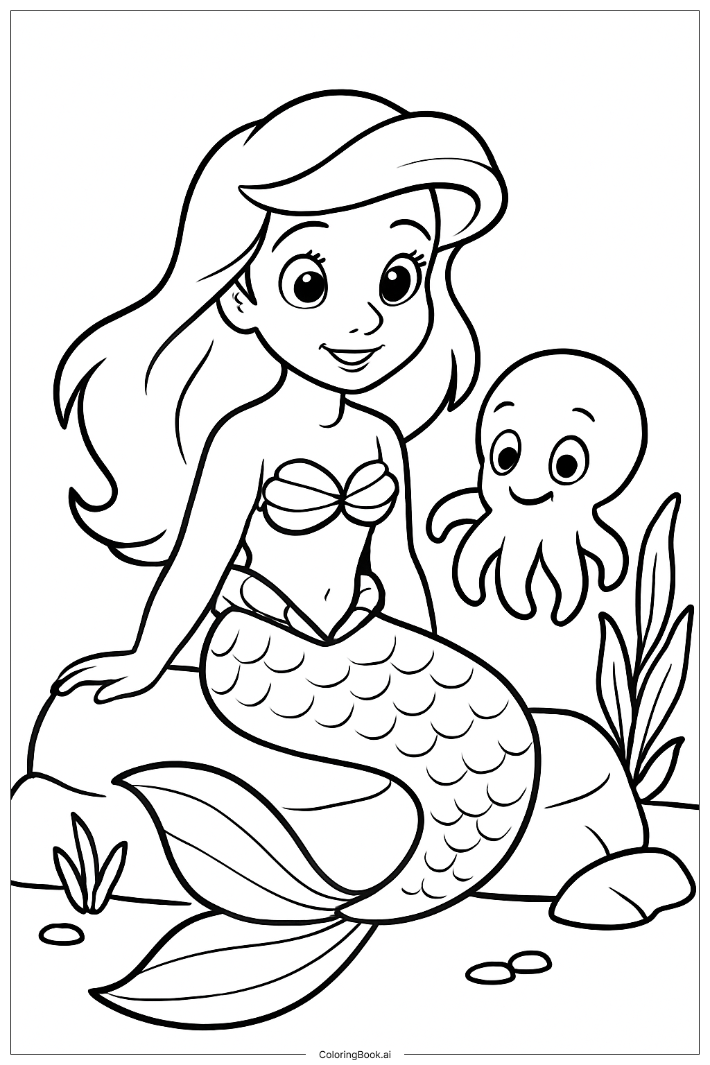 Nàng Tiên Cá Ariel Với Bạch Tuộc Thân Thiện