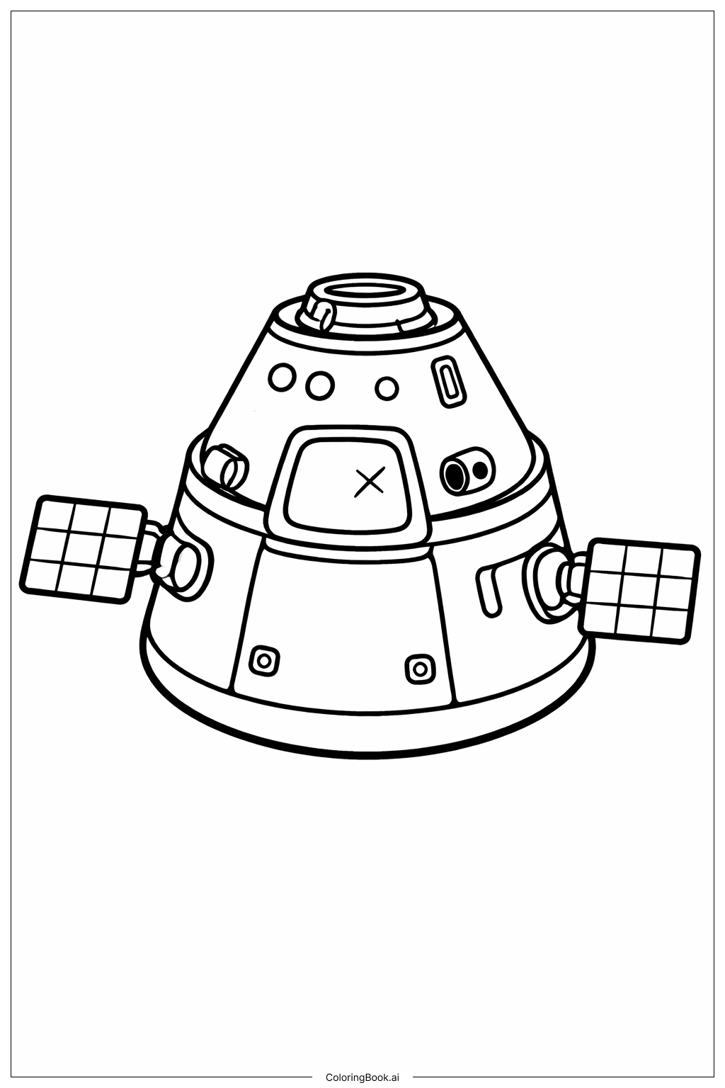  아르테미스 II 오리온 캡슐 색칠공부 페이지 