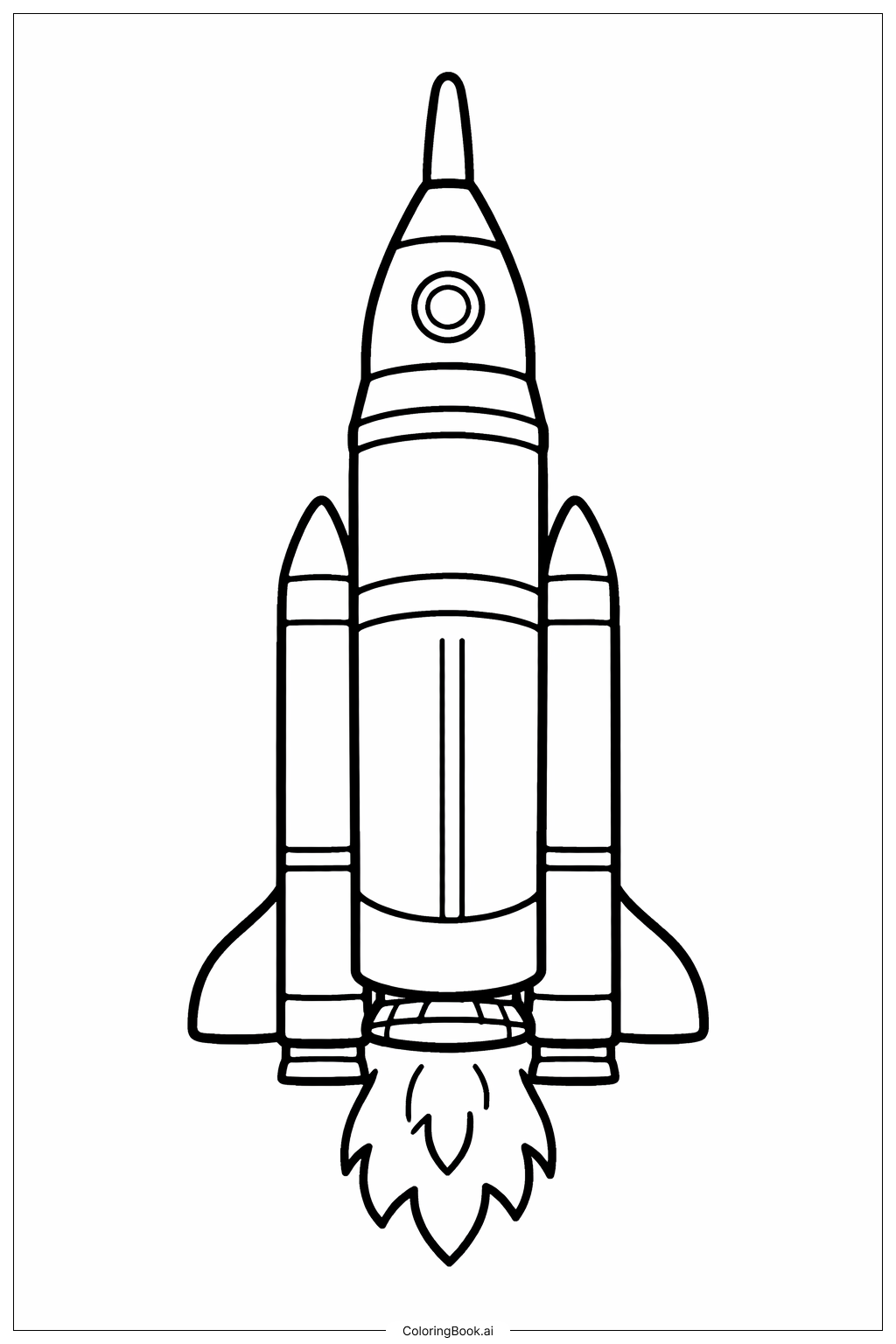  아르테미스 II 로켓 색칠공부 페이지 