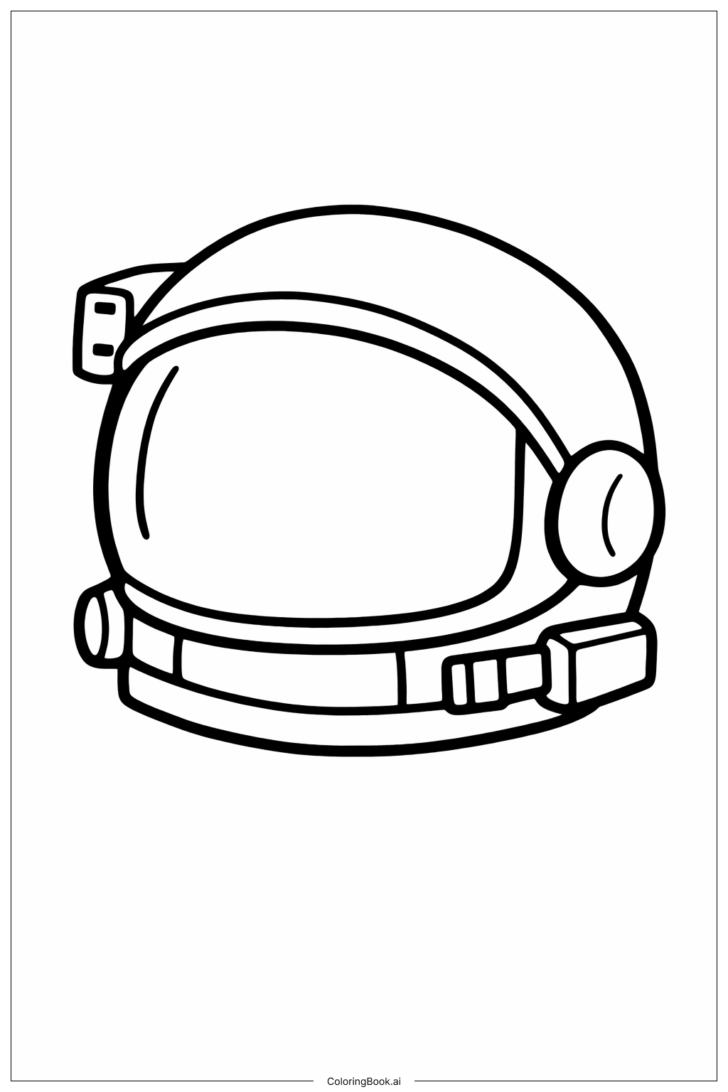  아르테미스 II 우주 헬멧 색칠공부 페이지 