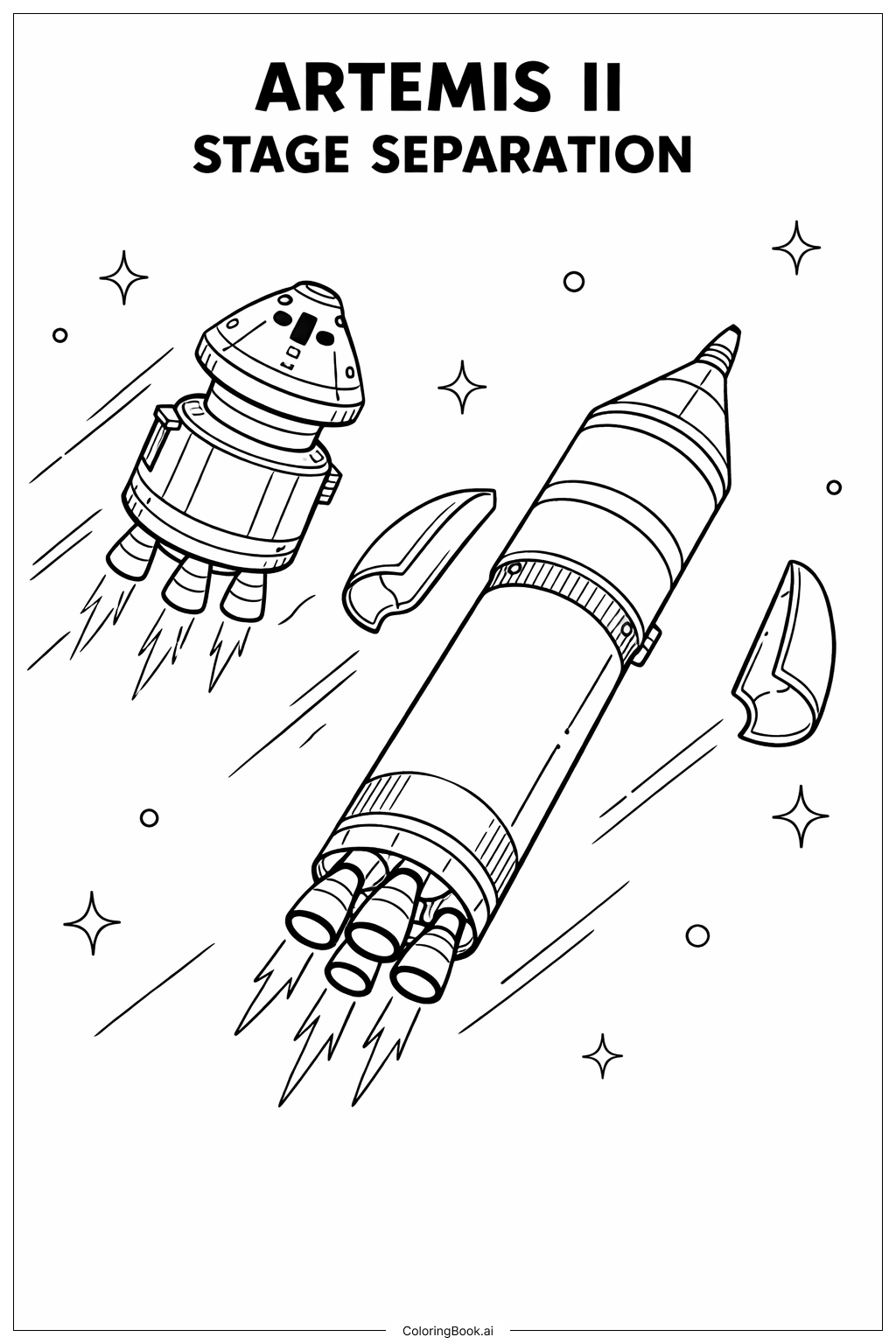  Artemis II 级段分离填色页 