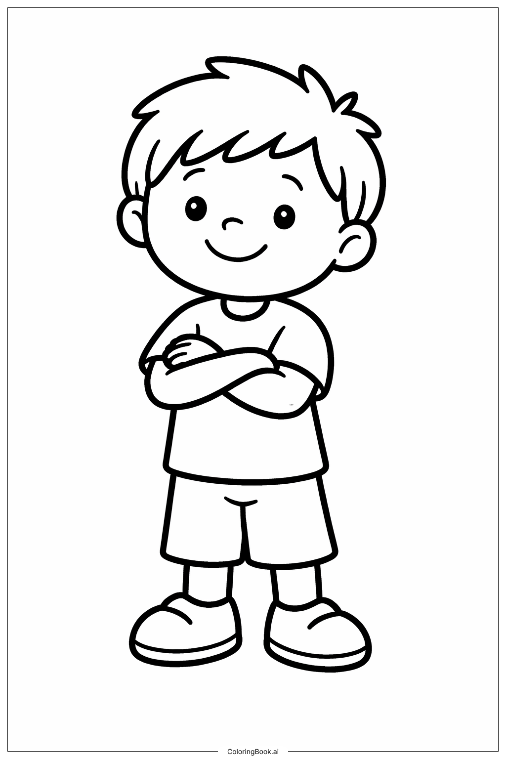  圣灰星期三微笑的孩子填色页 