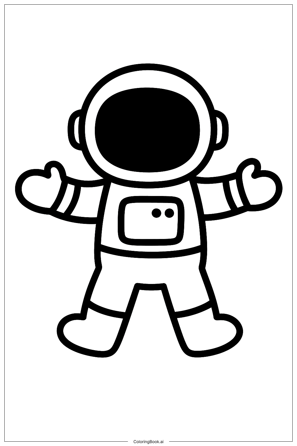  Page de coloriage Astronaute Flottant 