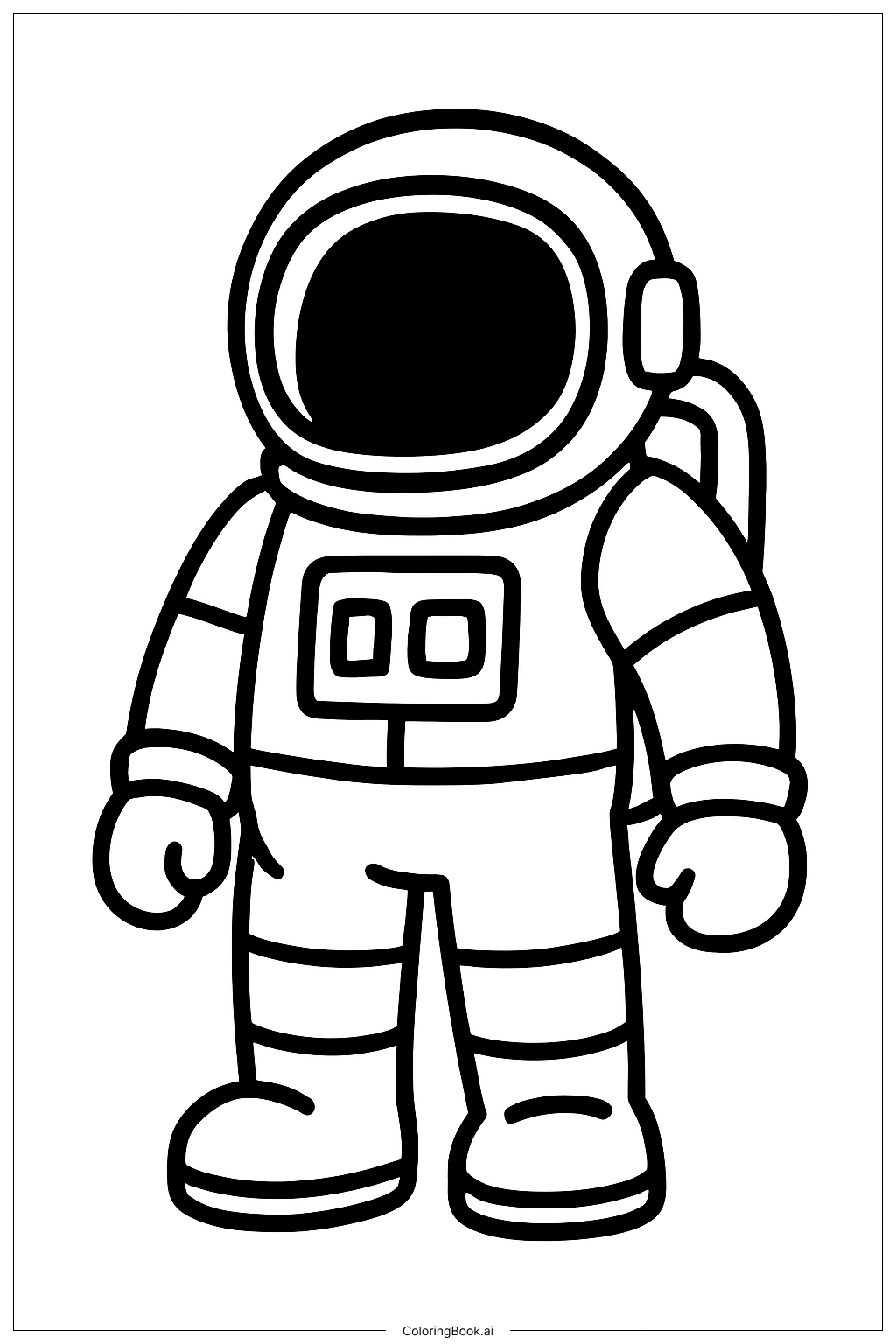  Page de coloriage Astronaute en combinaison spatiale 