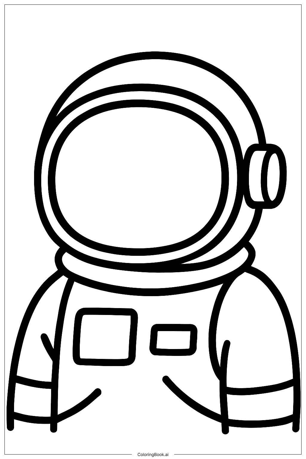  Page de coloriage Astronaute avec casque 