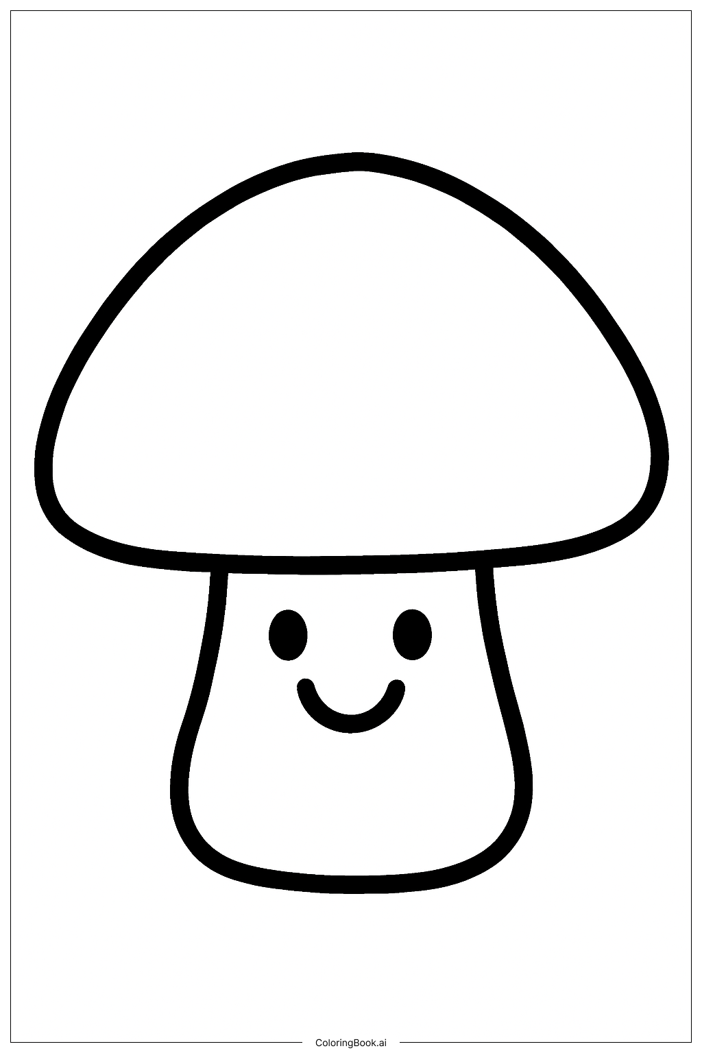  秋の小さなキノコの塗り絵ページ 