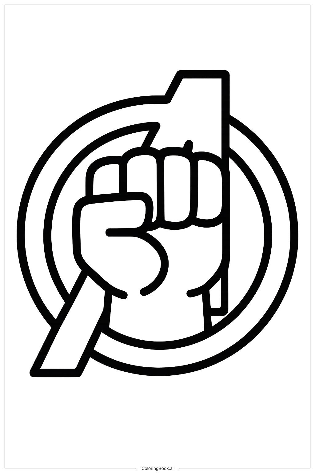  Página para colorear de Vengadores 