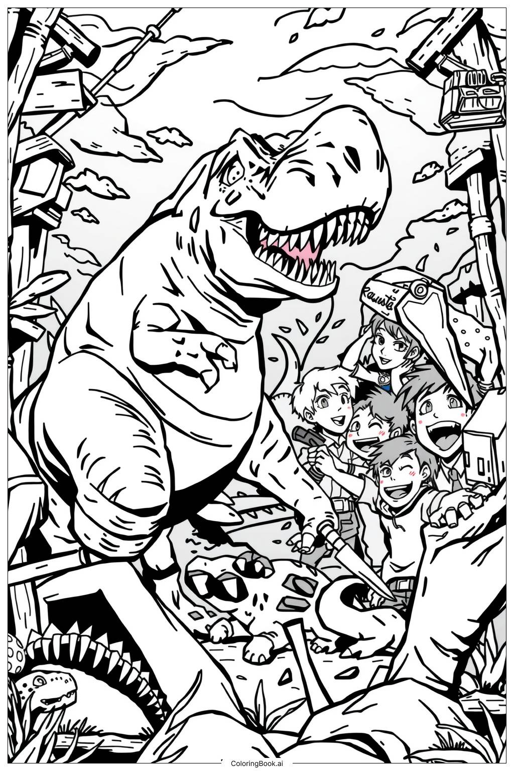  Jurassic World Rescue Mission for Dinosaurs-2 Coloring Page 