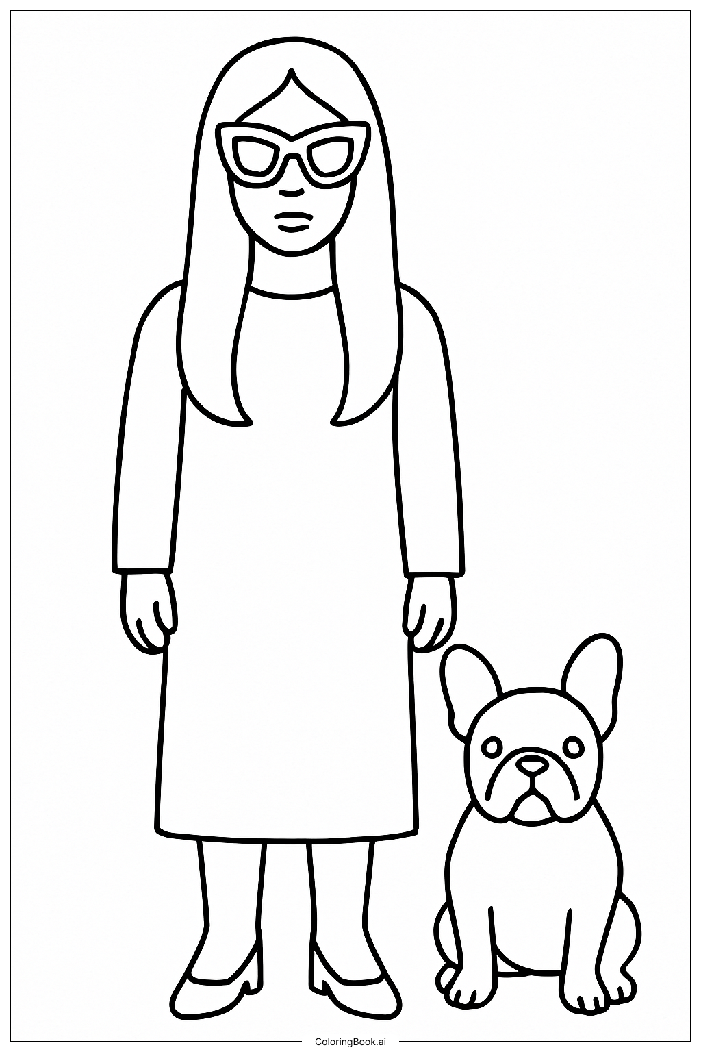  Lady Gaga And Her Dog Asia Coloring Page 