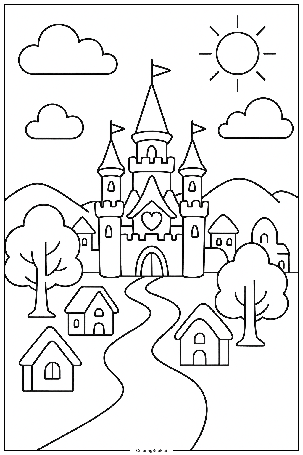 Página para colorear de El Reino Puro de Vainilla