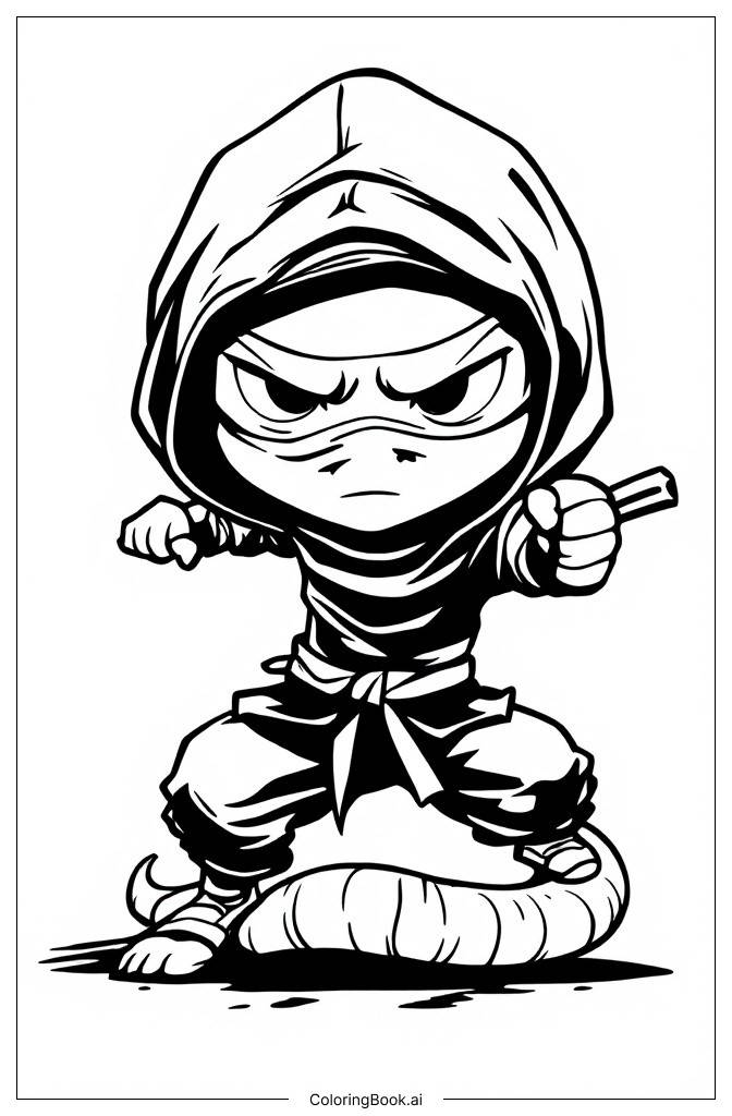  Trang tô màu Đào Tạo Rắn Ninja 