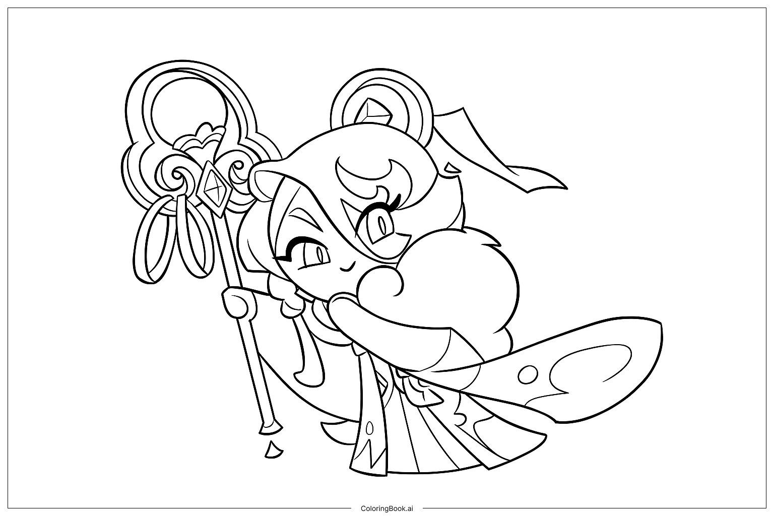  Page de coloriage Illustration d'Affogato 