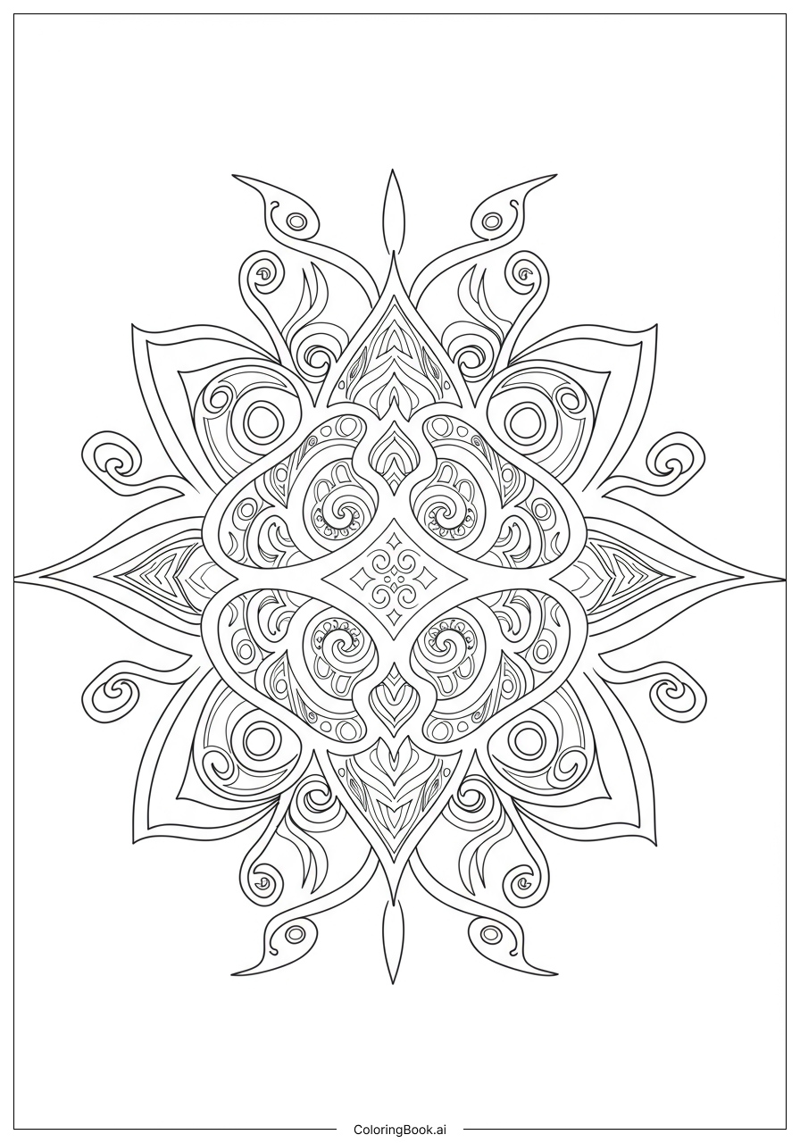 Geometric Mindfulness Art Therapy Design Ausmalseite