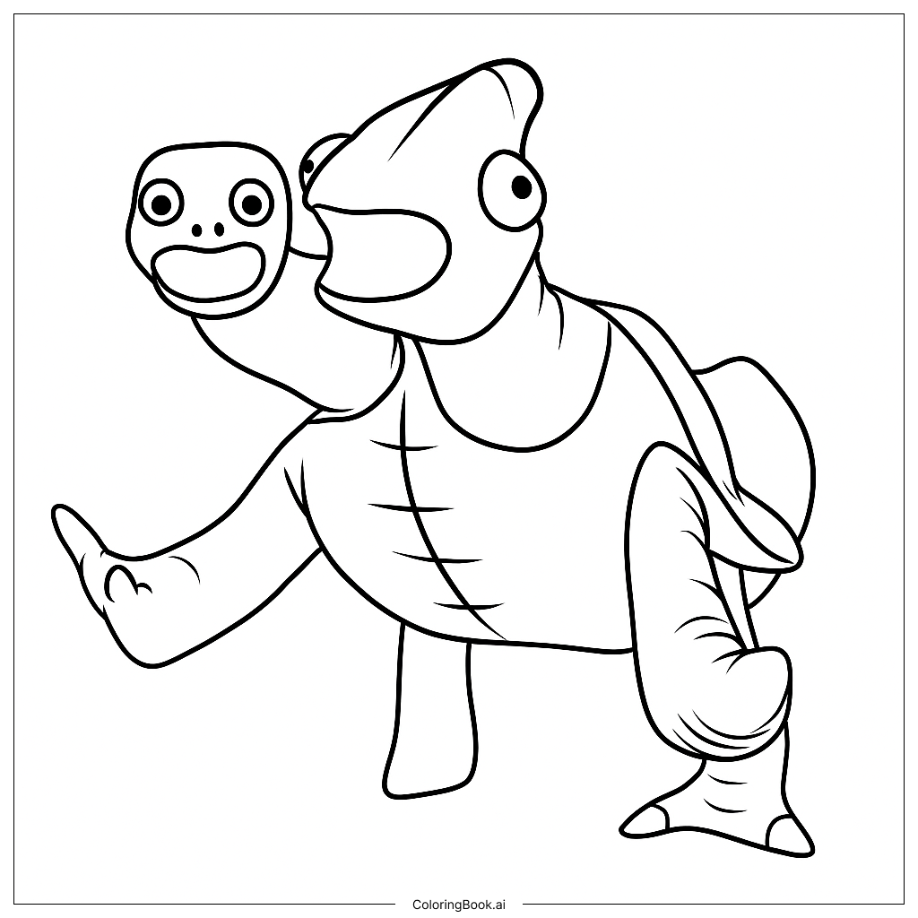 Página para colorear de Tamataki & Chamataki