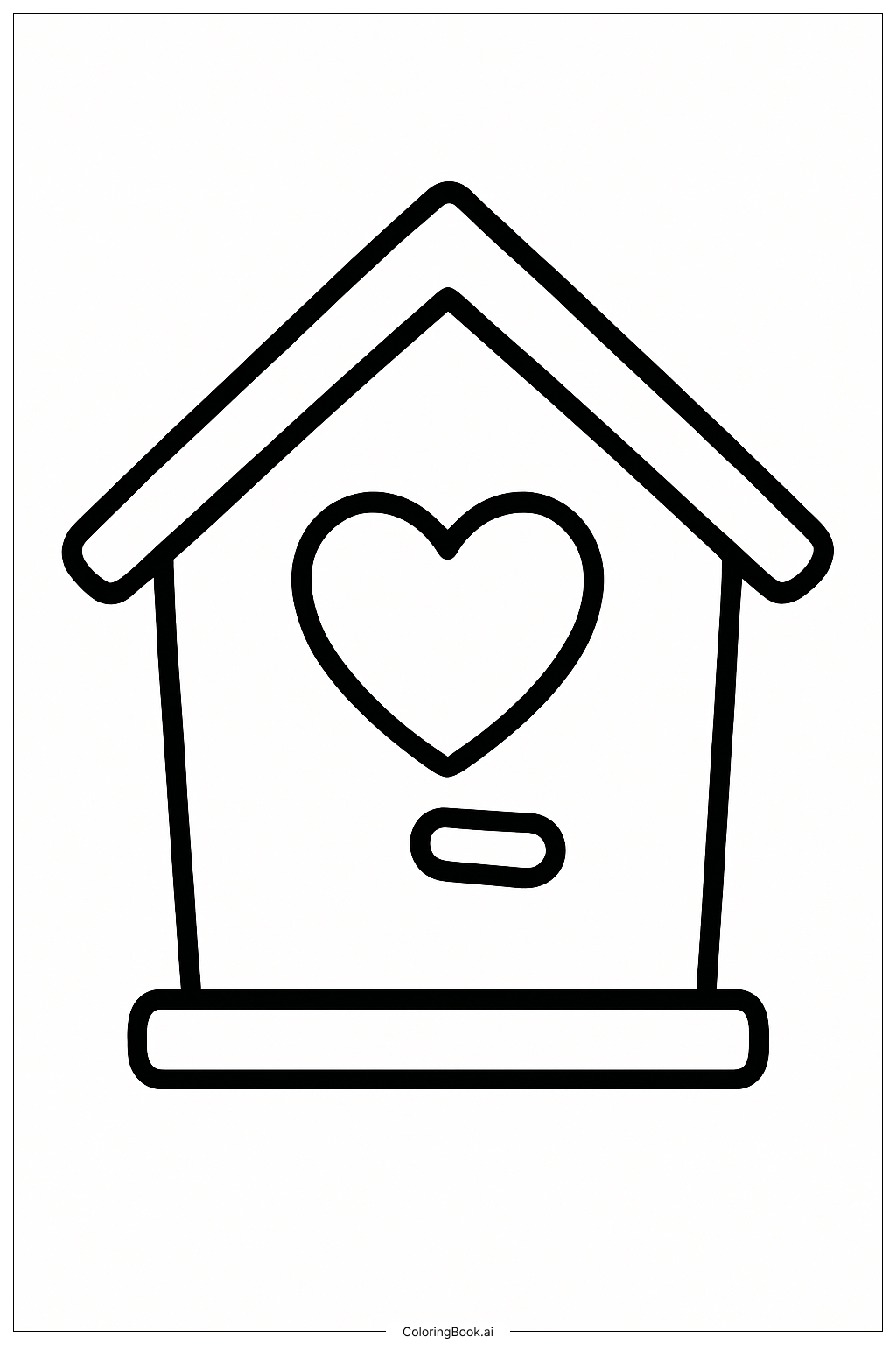  A Cozy Little Birdhouse Coloring Page 