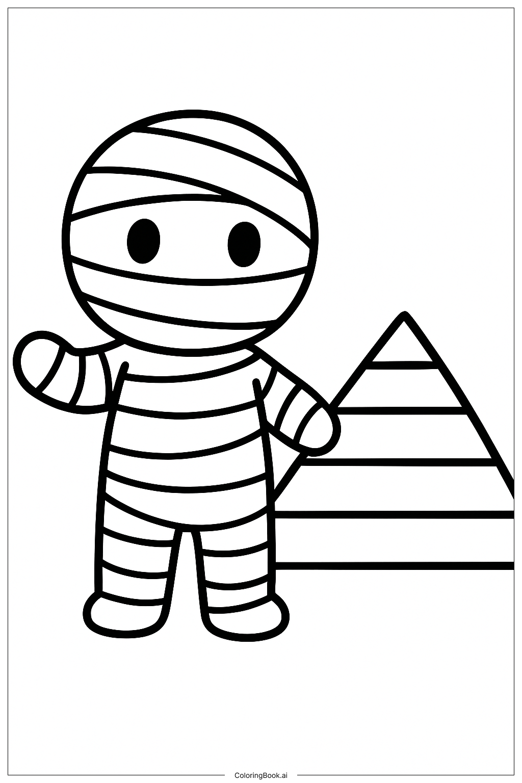  Página para colorear de Momia 