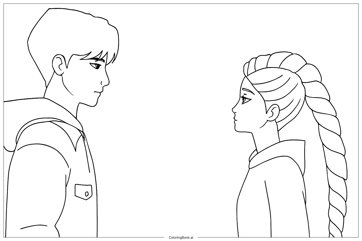  Kpop Demon Hunter Face to Face Coloring Page 