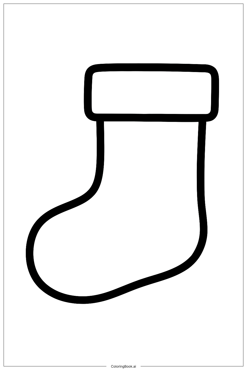  대림절 양말 모양 색칠공부 페이지 