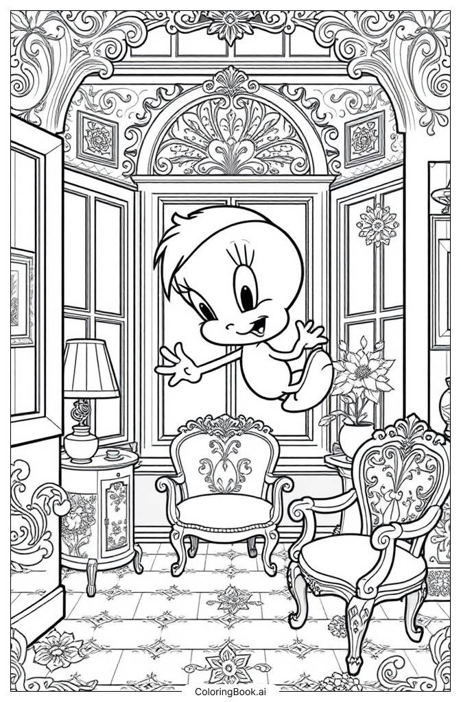  Página para colorear de Tweety Bird2 