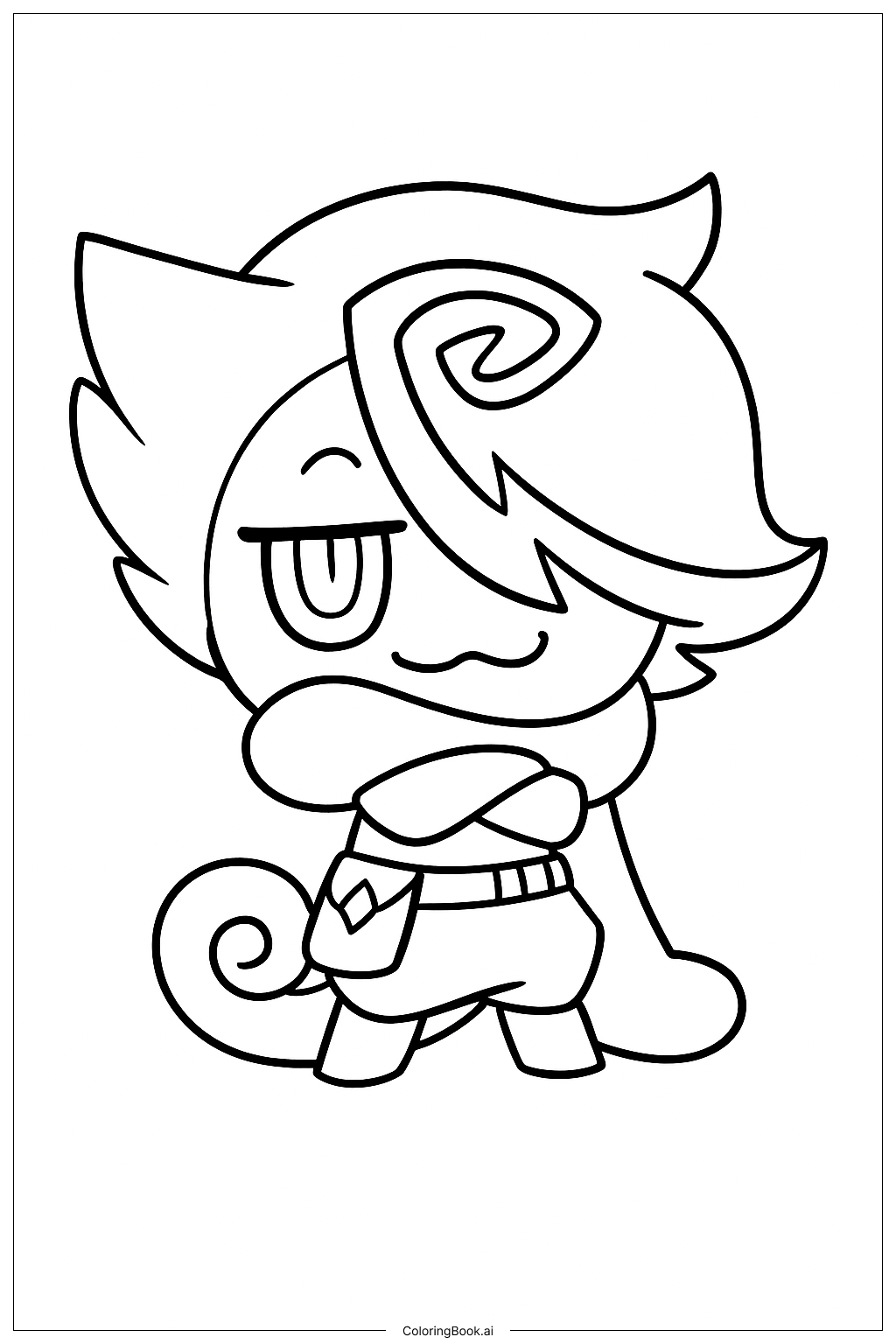  Carameleon Cookie Coloring Page 