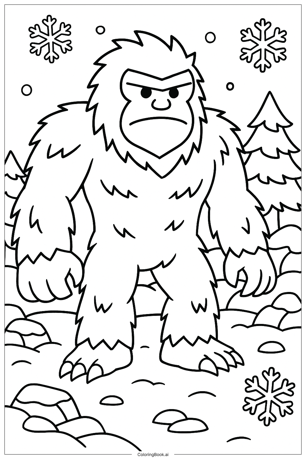  Page de coloriage Le puissant Yéti de Blox Fruits 