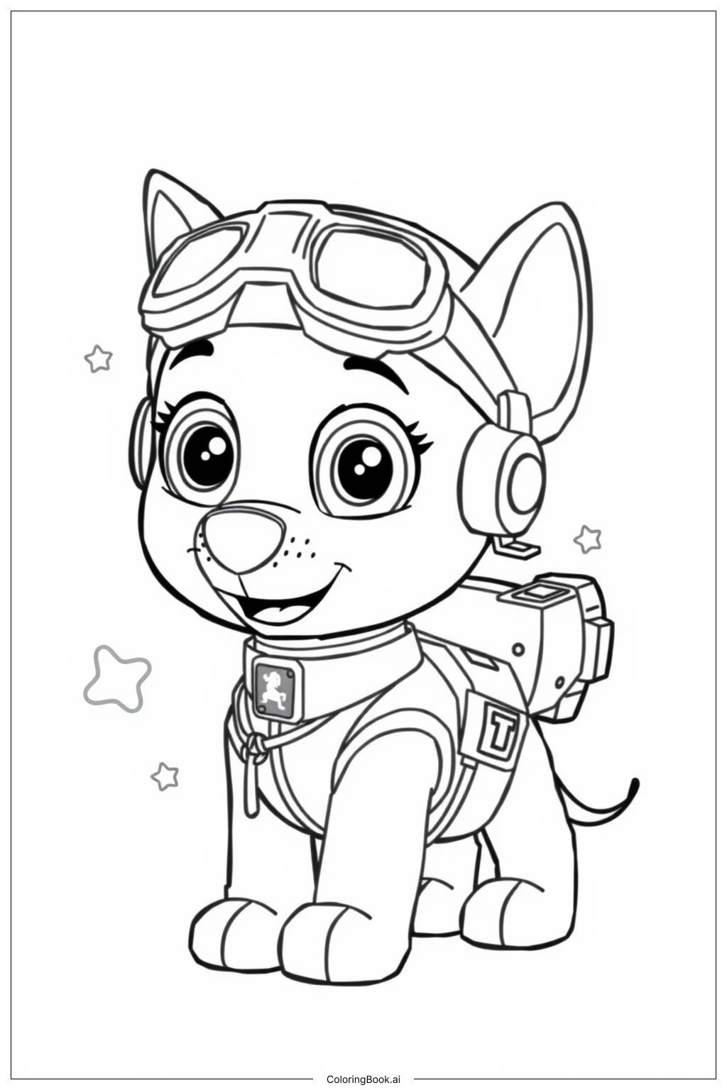  Skye Paw Patrol Flying High Coloring Page 