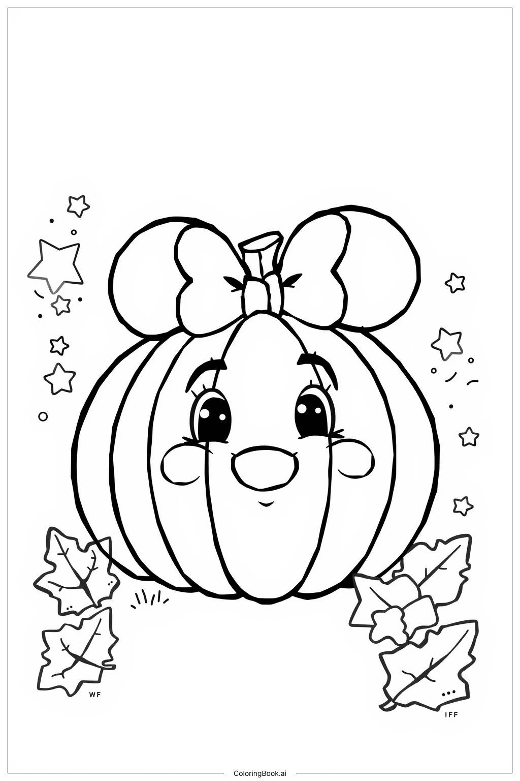  Página para colorear de Decoración de calabaza de Mickey Mouse 