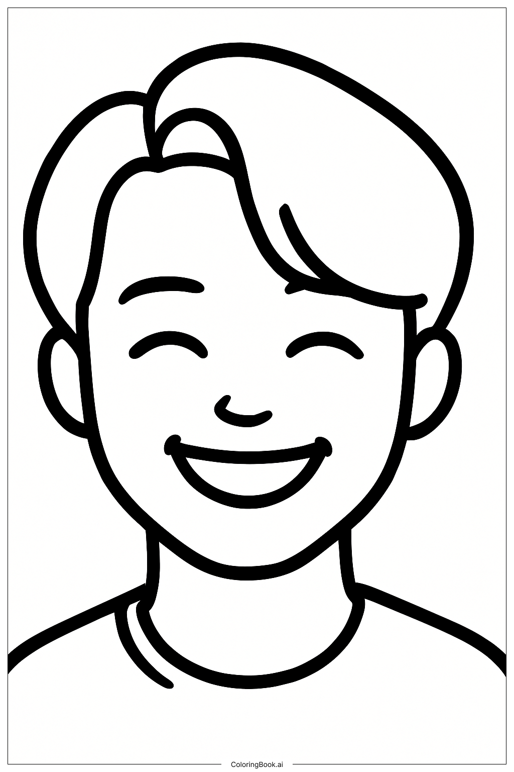  Page de coloriage Le visage charmant du membre de BTS, Jimin 