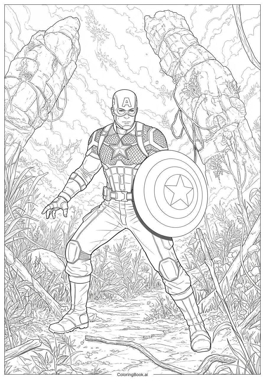 色鉛筆でキャプテンアメリカを描いてみた - Drawing Captain