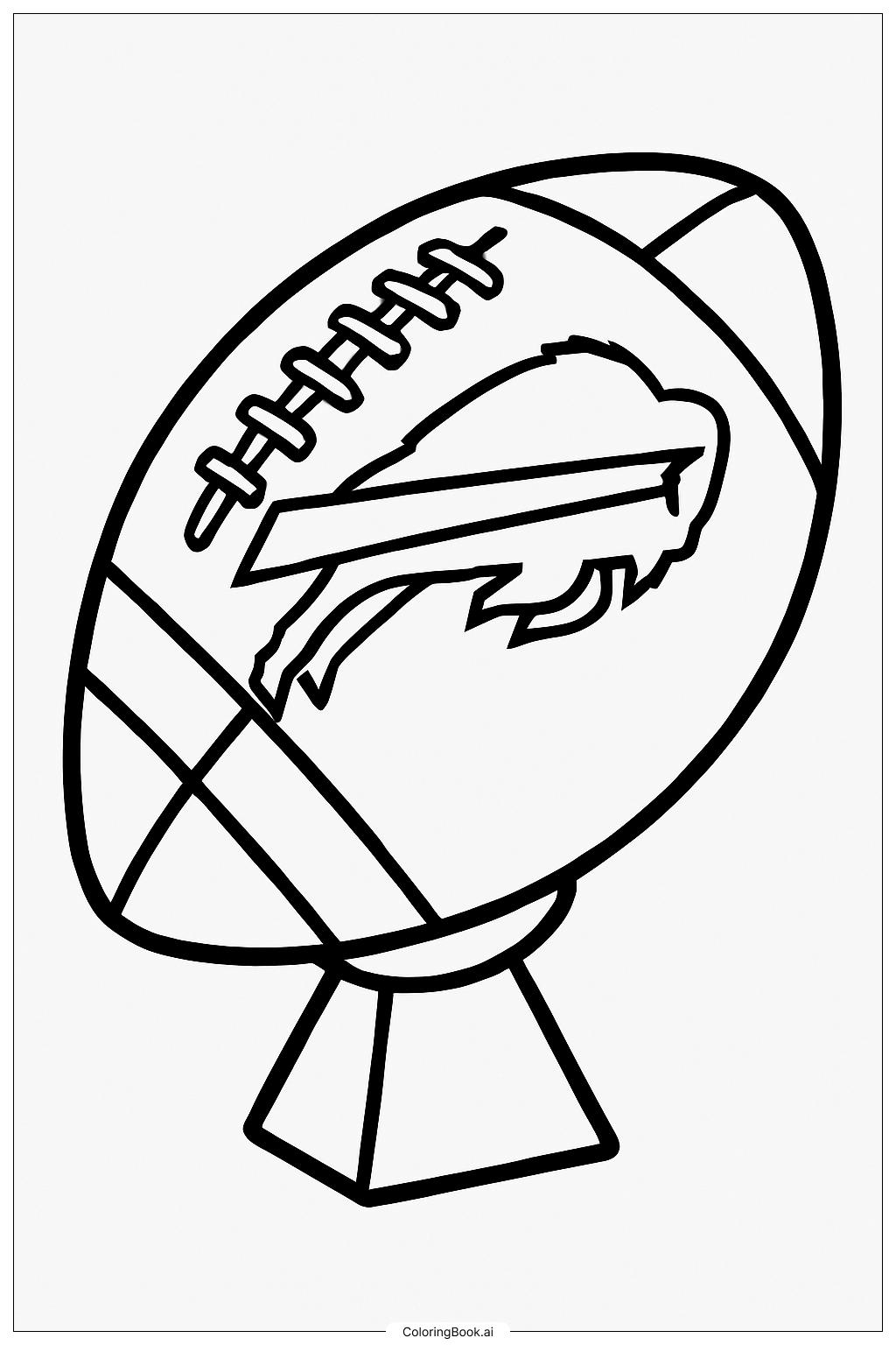  Buffalo Bills Football On A Tee Coloring Page 