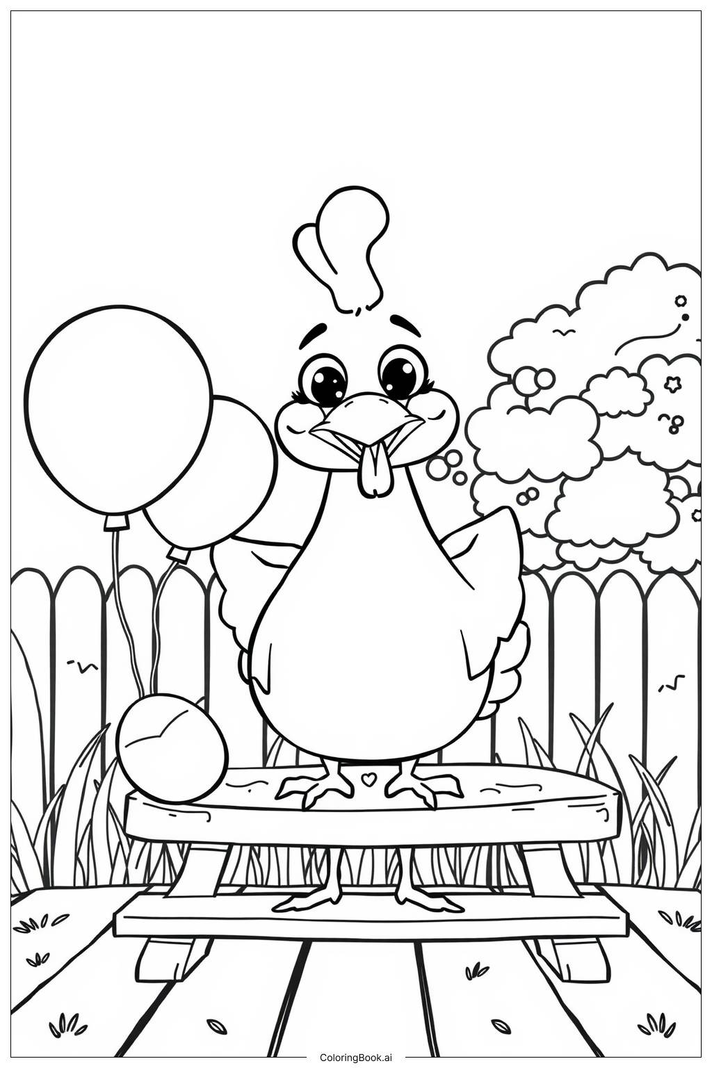  Fried Chicken Festival2 Coloring Page 