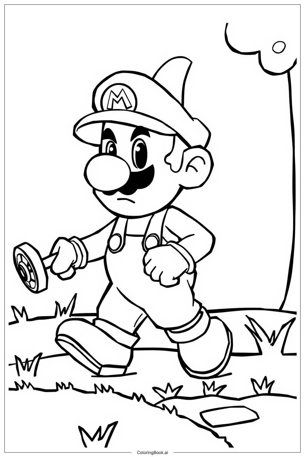  Paper Mario Exploring a Colorful World Coloring Page 