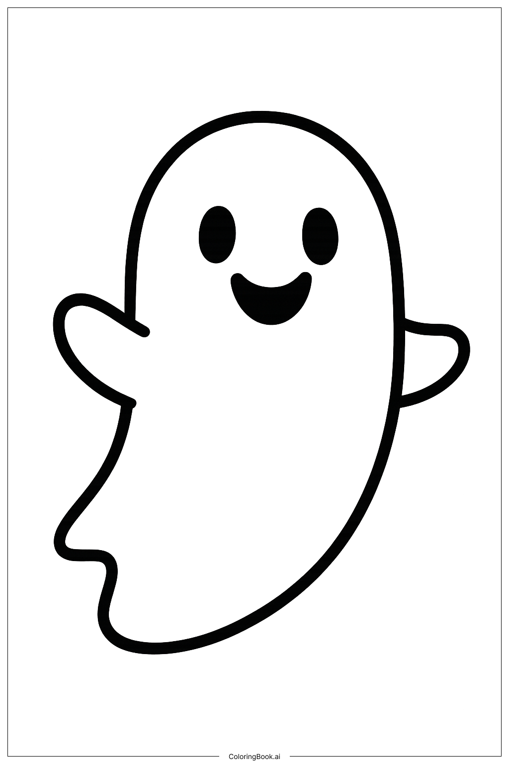  Ein freundlicher Geist für Halloween 2025 Ausmalseite 