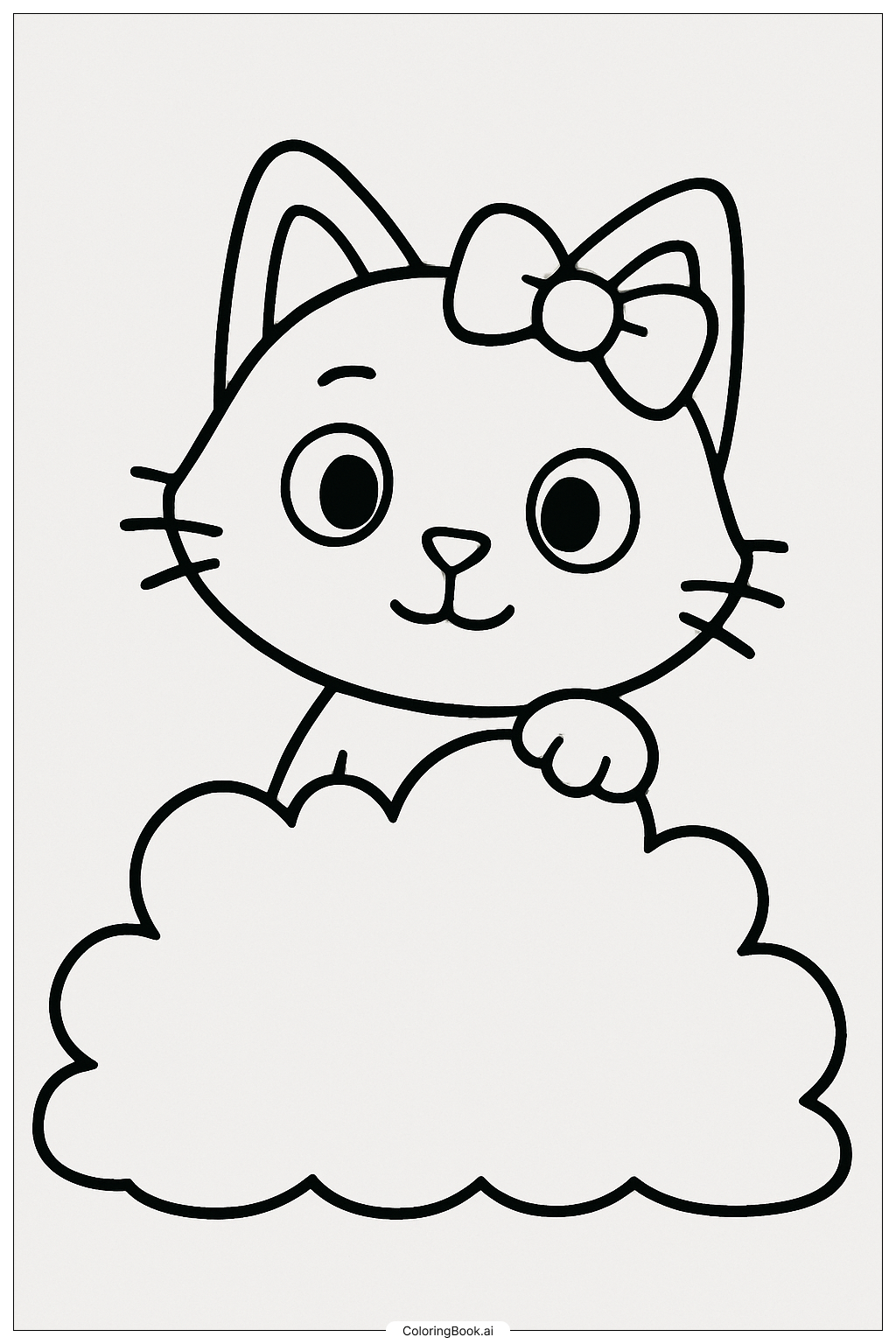  Gabby Cat Peeking From Behind A Bush Coloring Page 
