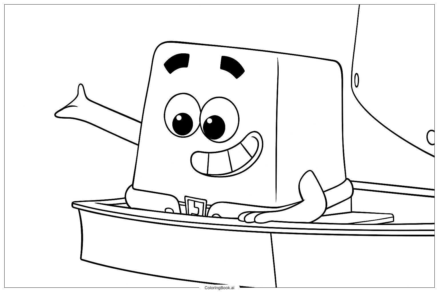  Excited Blue Coloring Page 