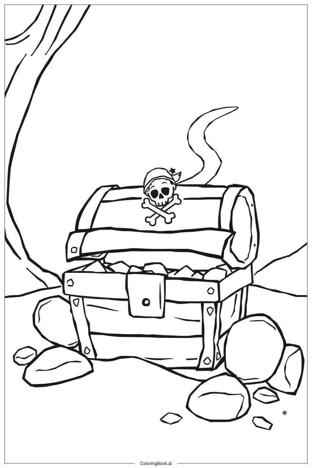  Pirate Treasure Chest Coloring Page Coloring Page 