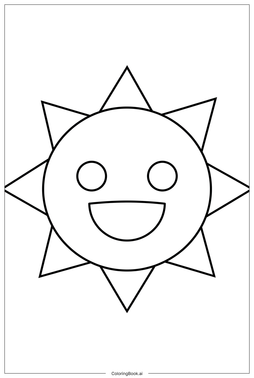 Page de coloriage Sprunki Soleil Souriant Accueille l'Aventure du Matin