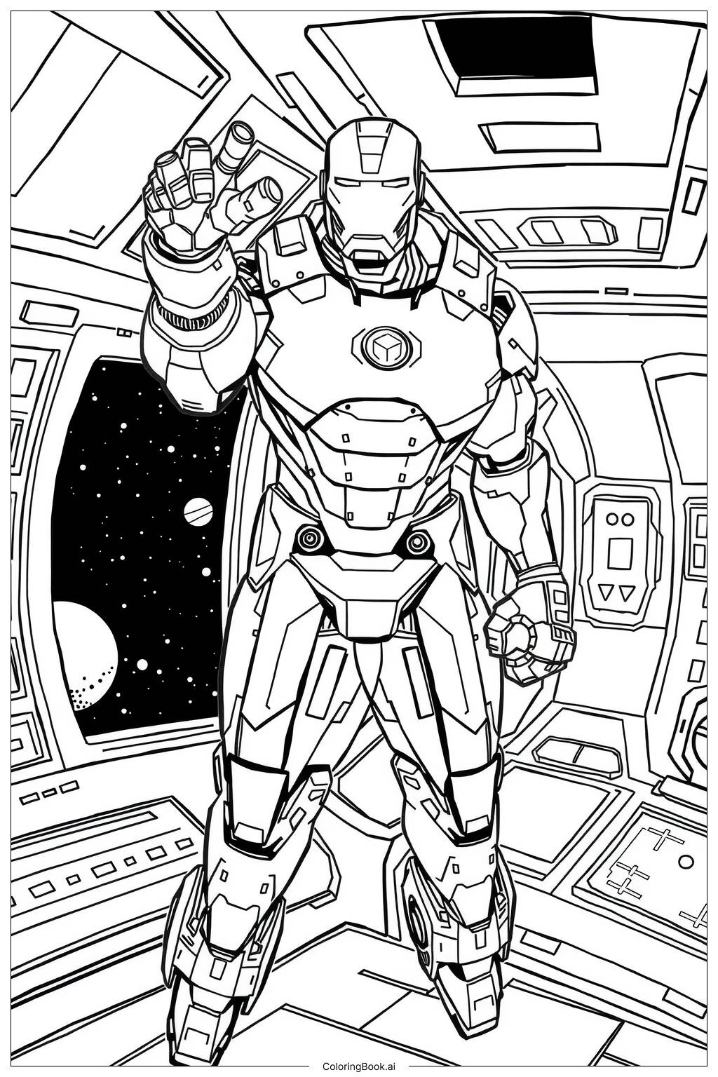  Page de coloriage Iron Man Parmi Nous dans un Jeu 