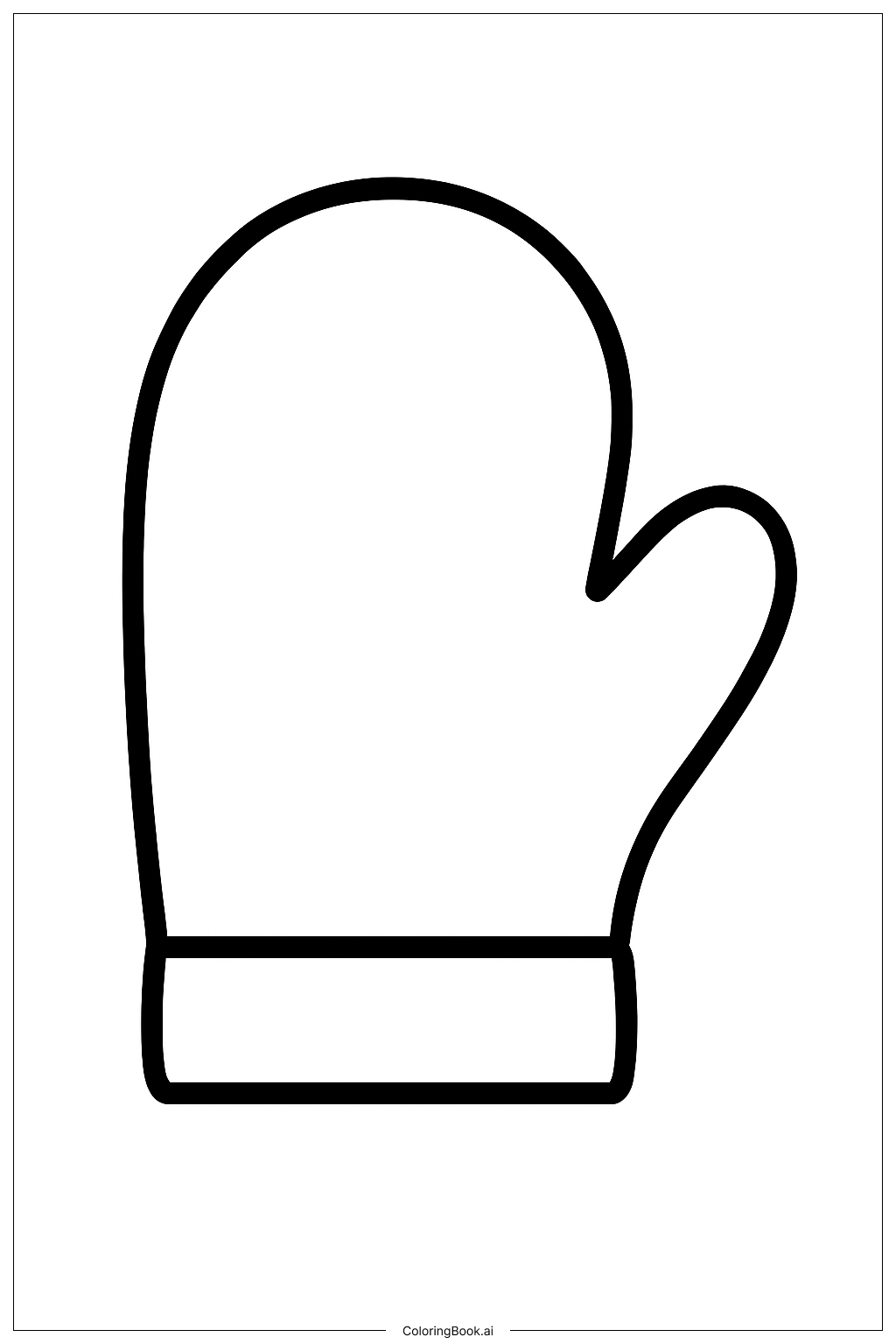 Yellow Sun Mitten Coloring Page