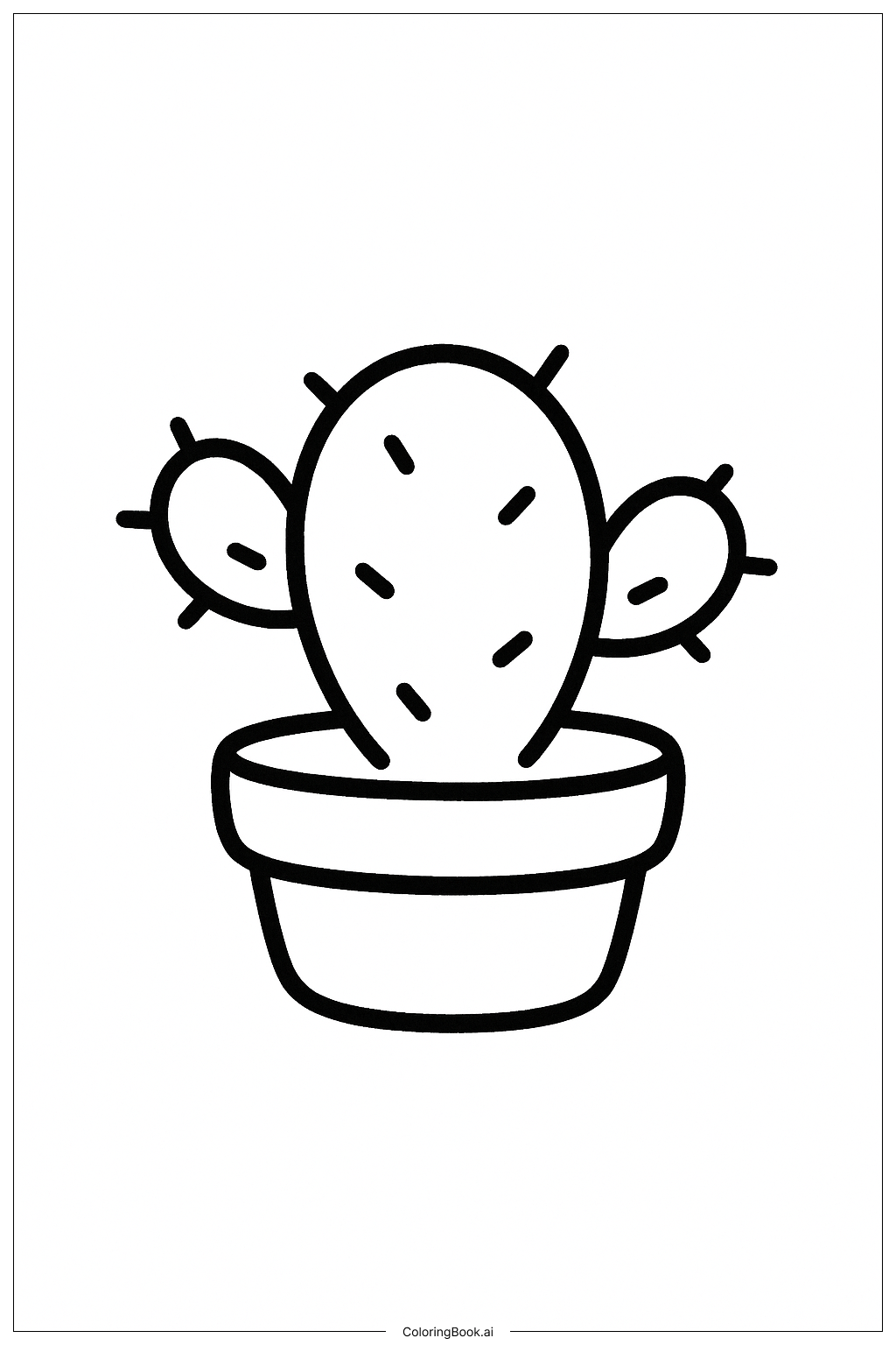  嬰兒仙人掌芽著色頁 