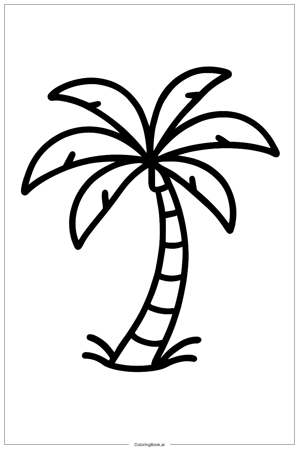 Página para colorir de Bebê Palmeira