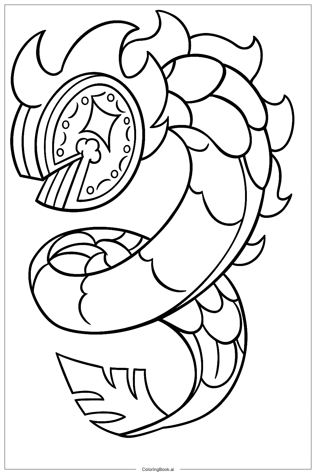  Page de coloriage Dragon Noir et Dragon Blanc 