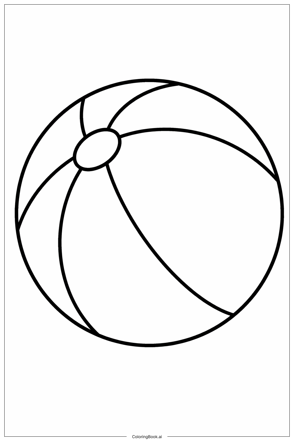  球形图案填色页 