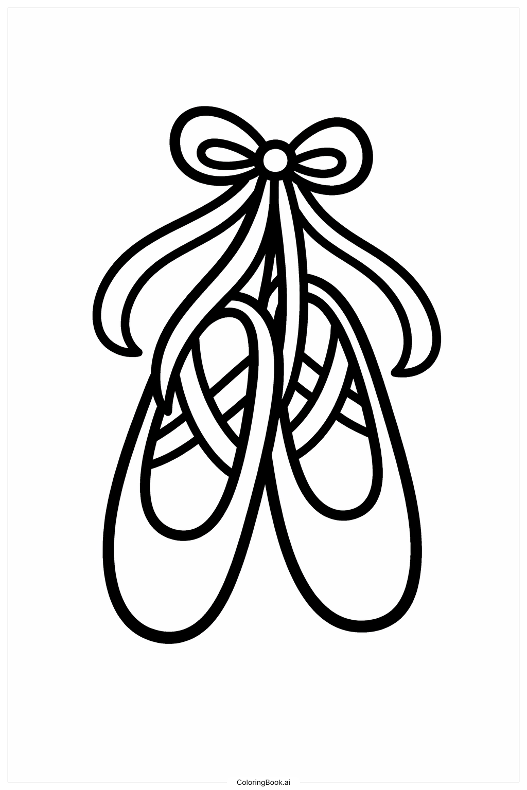 Página para colorir de Par de sapatilhas de balé