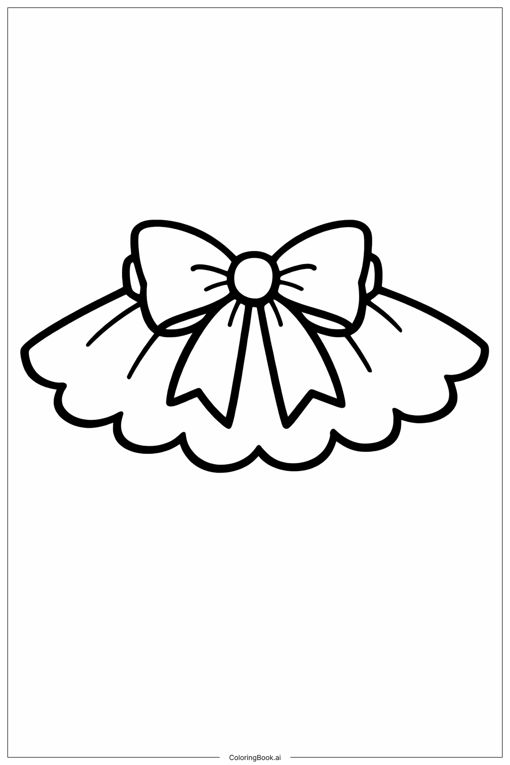 Página para colorir de Laço de Tutu de Balé