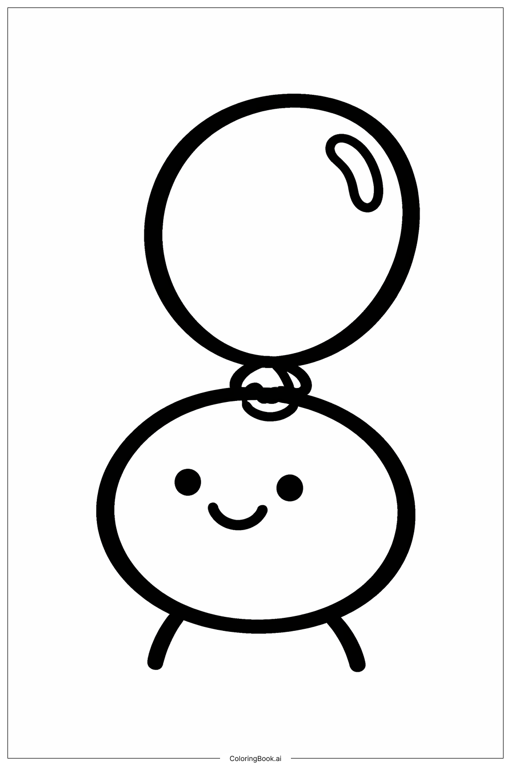  풍선 모자 색칠공부 페이지 